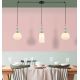 Pendule, Lustre suspendate - Lustra cu 3 pendule cu elemente ceramice si sticla Mahala