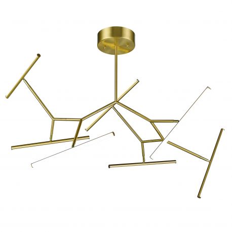 Candelabre, Lustre - Lustra cu brate directionabile LED dimabil Parris auriu mat