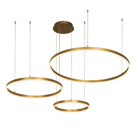 Pendule, Lustre suspendate - Lustra design modern circular cu 3 inele LED dimabil ROTUNDA