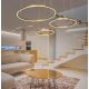 Pendule, Lustre suspendate - Lustra design modern circular cu 3 inele LED dimabil ROTUNDA