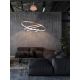 Pendule, Lustre suspendate - Lustra design modern circular cu 3 inele LED dimabil ROTUNDA