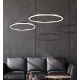 Pendule, Lustre suspendate - Lustra LED design modern circular ROTUNDA 60cm, negru mat