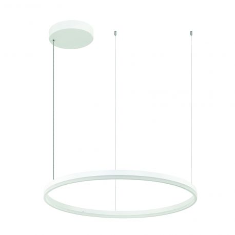 Pendule, Lustre suspendate - Lustra LED design modern circular ROTUNDA 80cm, alb mat