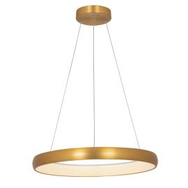 Pendule, Lustre suspendate - Lustra LED design modern circular Ring 60cm, Brushed Gold Matt