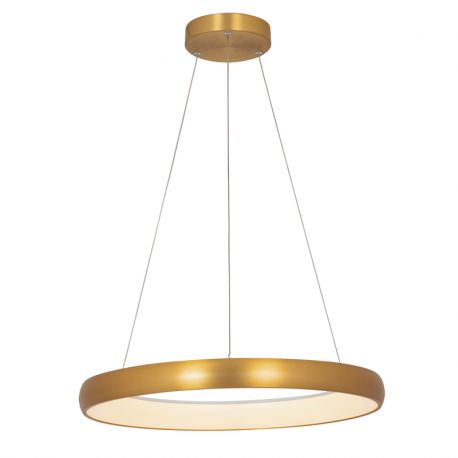 Pendule, Lustre suspendate - Lustra LED design modern circular Ring 60cm, Brushed Gold Matt