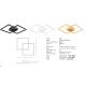 Plafoniere - Lustra LED design modern geometric Erick auriu