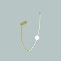 Lustra LED arcuita design modern Line auriu