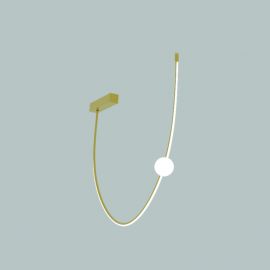 Pendule, Lustre suspendate - Lustra LED arcuita design modern Line auriu