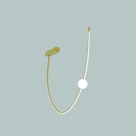 Pendule, Lustre suspendate - Lustra LED arcuita design modern Line auriu
