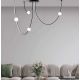 Pendule, Lustre suspendate - Lustra LED arcuita design modern Line negru