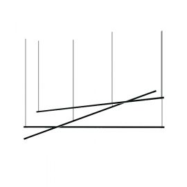 Lustra LED design liniar Eletra negru, L-180cm