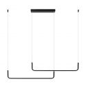 Lustra LED design liniar Eletra negru, L-120cm