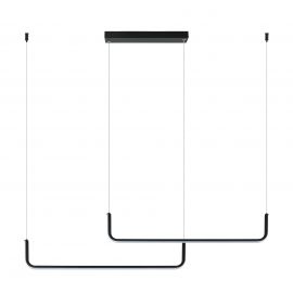 Pendule, Lustre suspendate - Lustra LED design liniar Eletra negru, L-120cm