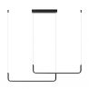 Lustra LED design liniar Eletra negru, L-120cm