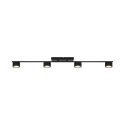 Plafoniera LED cu 4 spoturi, design modern, 3-Step MOODMAKER, Clyde 4 negru