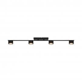 Plafoniere cu spoturi, Spoturi aplicate - Plafoniera LED cu 4 spoturi, design modern, 3-Step MOODMAKER, Clyde 4 negru