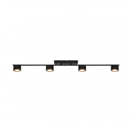 Plafoniere cu spoturi, Spoturi aplicate - Plafoniera LED cu 4 spoturi, design modern, 3-Step MOODMAKER, Clyde 4 negru