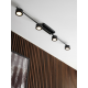Plafoniere cu spoturi, Spoturi aplicate - Plafoniera LED cu 4 spoturi, design modern, 3-Step MOODMAKER, Clyde 4 negru