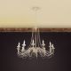 Candelabre, Lustre - Candelabru design rustic cu 12 brate Vela, ivory