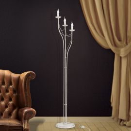 Lampadare - Lampadar design rustic cu 3 brate Vela, ivory