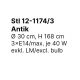 Lampadare - Lampadar design rustic cu 3 brate Vela, Antik