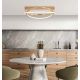 Lustre aplicate - Lustra aplicata LED cu doua inele mobile Ceiling auriu, L-60cm