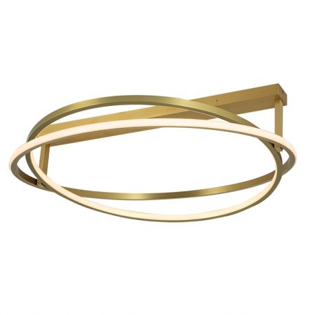 Lustre aplicate - Lustra aplicata LED cu doua inele mobile Ceiling auriu, L-79cm