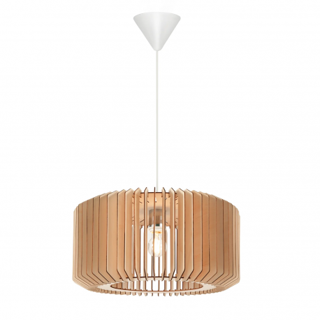 Pendule, Lustre suspendate - Pendul design modern Asti 50 alb, natur