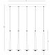 Pendule, Lustre suspendate - Lustra moderna cu 5 pendule LED STORM negru/ marmura alba