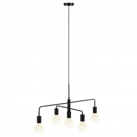 Pendule, Lustre suspendate - Lustra cu 5 surse de iluminat design modern Gloom negru