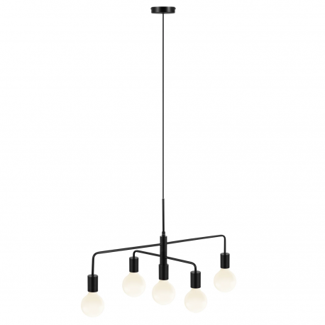 Pendule, Lustre suspendate - Lustra cu 5 surse de iluminat design modern Gloom negru