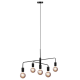 Pendule, Lustre suspendate - Lustra cu 5 surse de iluminat design modern Gloom negru