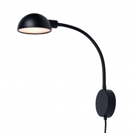 Aplice, corpuri de iluminat pentru pereti - Aplica de perete flexibila design modern Nomi negru
