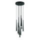 Lustra moderna cu 9 pendule LED STORM negru/ marmura alba