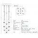 Pendule, Lustre suspendate - Lustra moderna cu 9 pendule LED STORM negru/ marmura alba