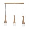 Lustra suspendata din lemn design modern Cone maro