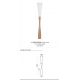 Lampadare - Lampadar, lampa de podea din lemn design modern Cone maro