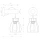 Aplice, corpuri de iluminat pentru pereti - Aplica de perete stil natural minimalist MINA natur