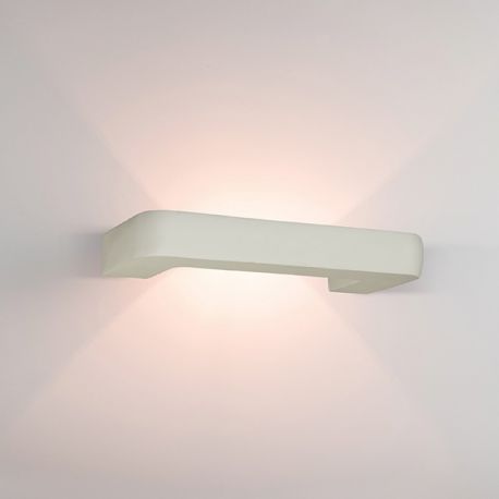 Aplice, corpuri de iluminat pentru pereti - Aplica de perete cu lumina ambientala design modern Gypus alb 32cm