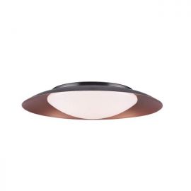 Plafoniere - Plafoniera LED design modern Celil negru, cupru 50cm