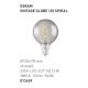 Becuri E27 - Bec E27 LED 5W OSRAM Vintage Globe 125 SPIRAL afumată 230V EQ15 1800K