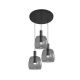 Pendule, Lustre suspendate - Lustra LED cu 3 pendule design modern Vicun negru 38cm