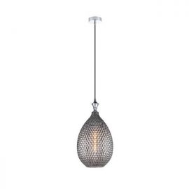 Pendule, Lustre suspendate - Pendul design modern Hemil fumuriu, crom 23cm