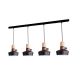 Pendule, Lustre suspendate - Lustra cu 4 pendule design modern Merden negru mat