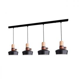 Pendule, Lustre suspendate - Lustra cu 4 pendule design modern Merden negru mat