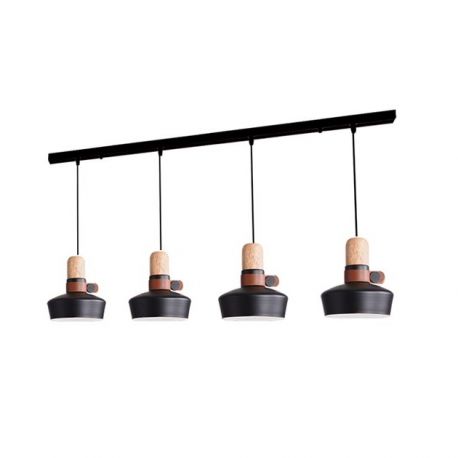 Pendule, Lustre suspendate - Lustra cu 4 pendule design modern Merden negru mat