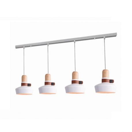 Pendule, Lustre suspendate - Lustra cu 4 pendule design modern Merden alb mat
