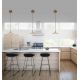Pendule, Lustre suspendate - Pendul LED design modern Tarco natur, negru