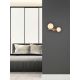 Aplice, corpuri de iluminat pentru pereti - Aplica de perete cu 2 surse de iluminat design modern Cingea auriu mat