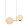 Pendul cu 2 surse de iluminat design modern Cingea auriu mat